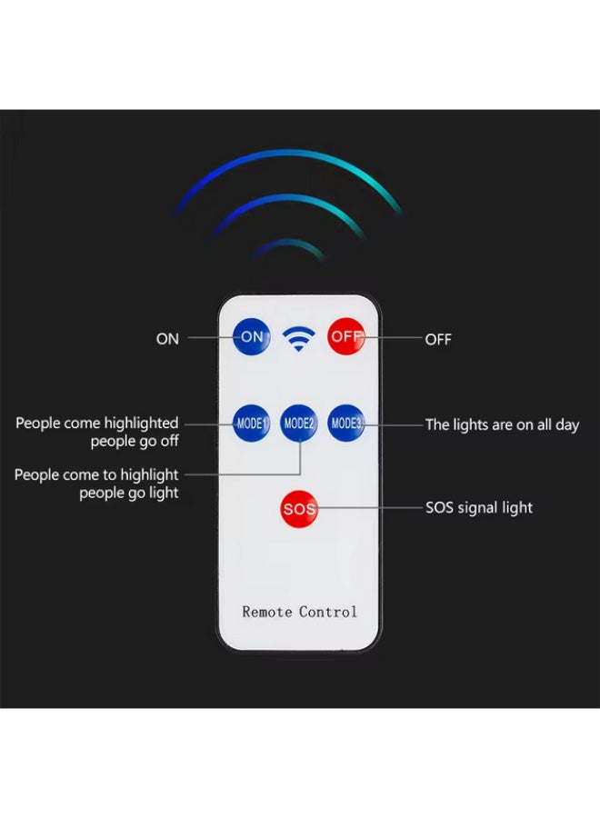 Solar-powered outdoor lights, 336 LED lights, IP65 waterproof rating, made of ABS plastic, equipped with a PIR motion sensor, suitable for gardens, walls, and streets. - Image 3